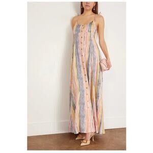 NWT Rosie Assoulin High Garden Maxi Dress Rainbow SZ 8 Designer Breezy